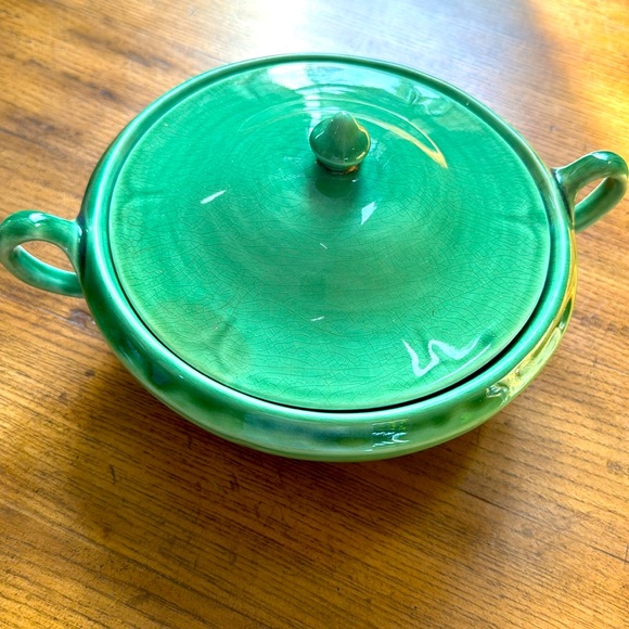 1930’s Petal Green MOUNT CLEMENS large dinner serving wear | rare - Picture 3 of 13